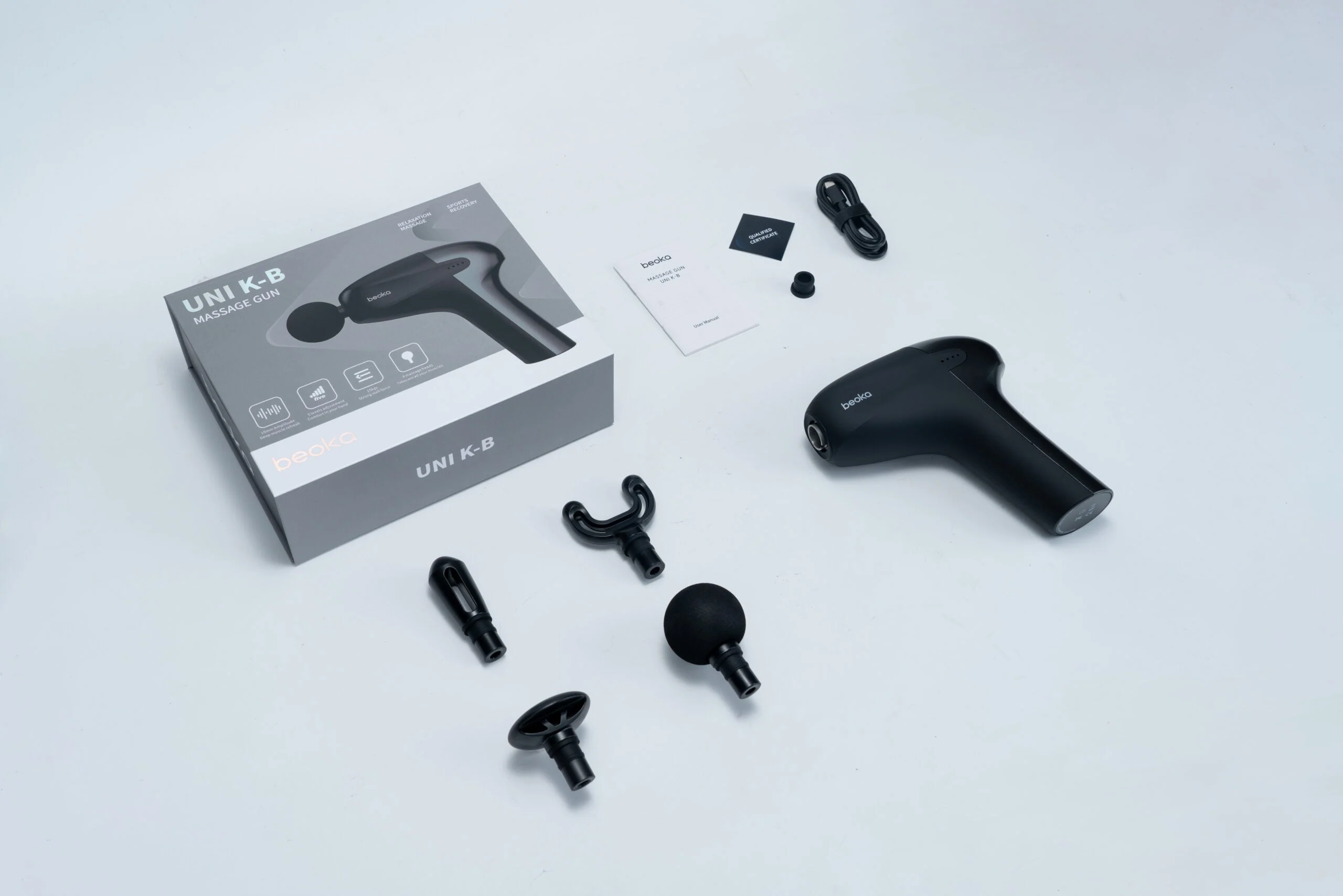 Beoka UNI K Portable Massage Gun - Black - Image 3