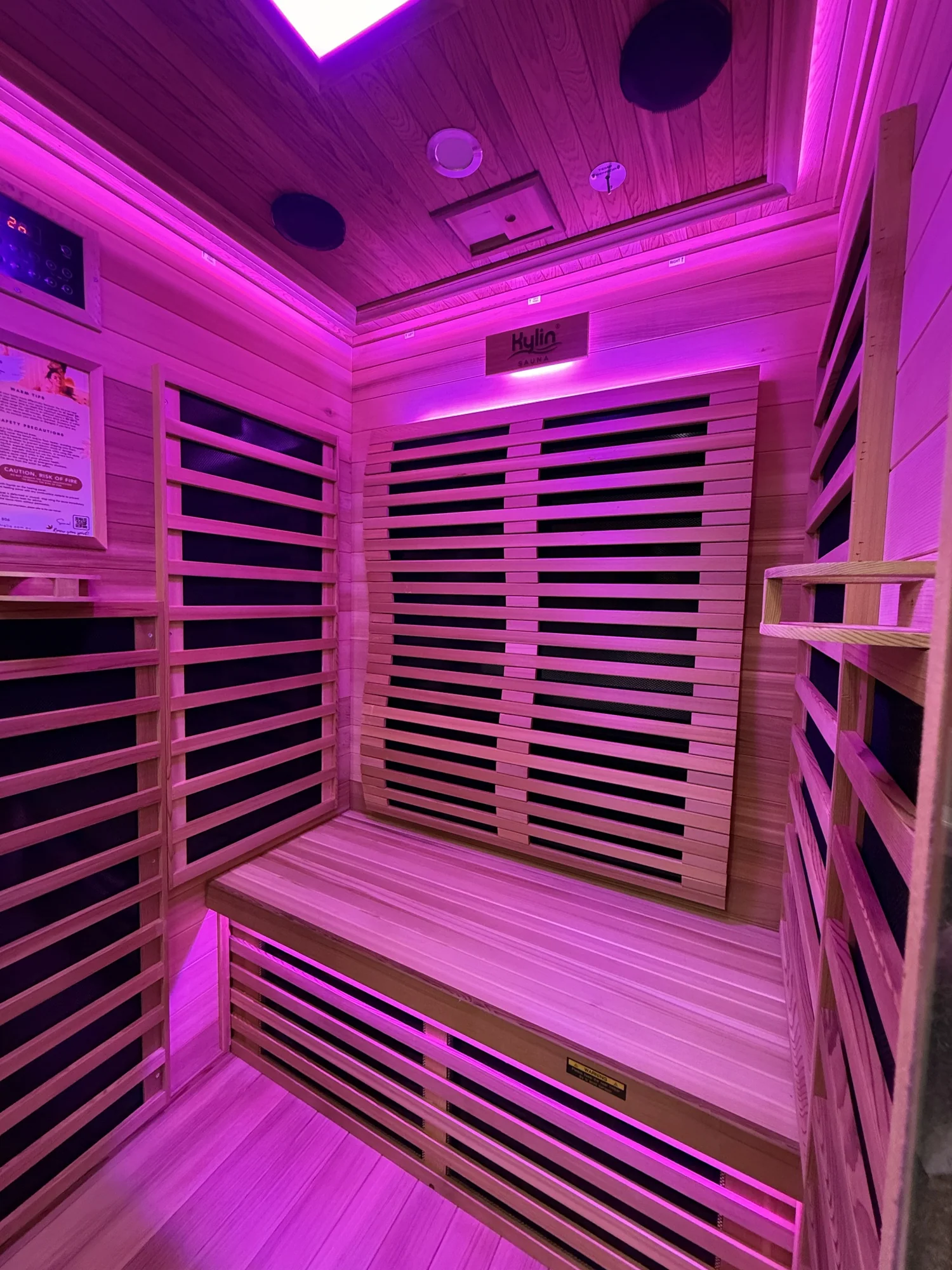 Elite - Kylin Low EMF Premium Cedar Infrared Sauna Room 2 Person - H6202-C - Image 15