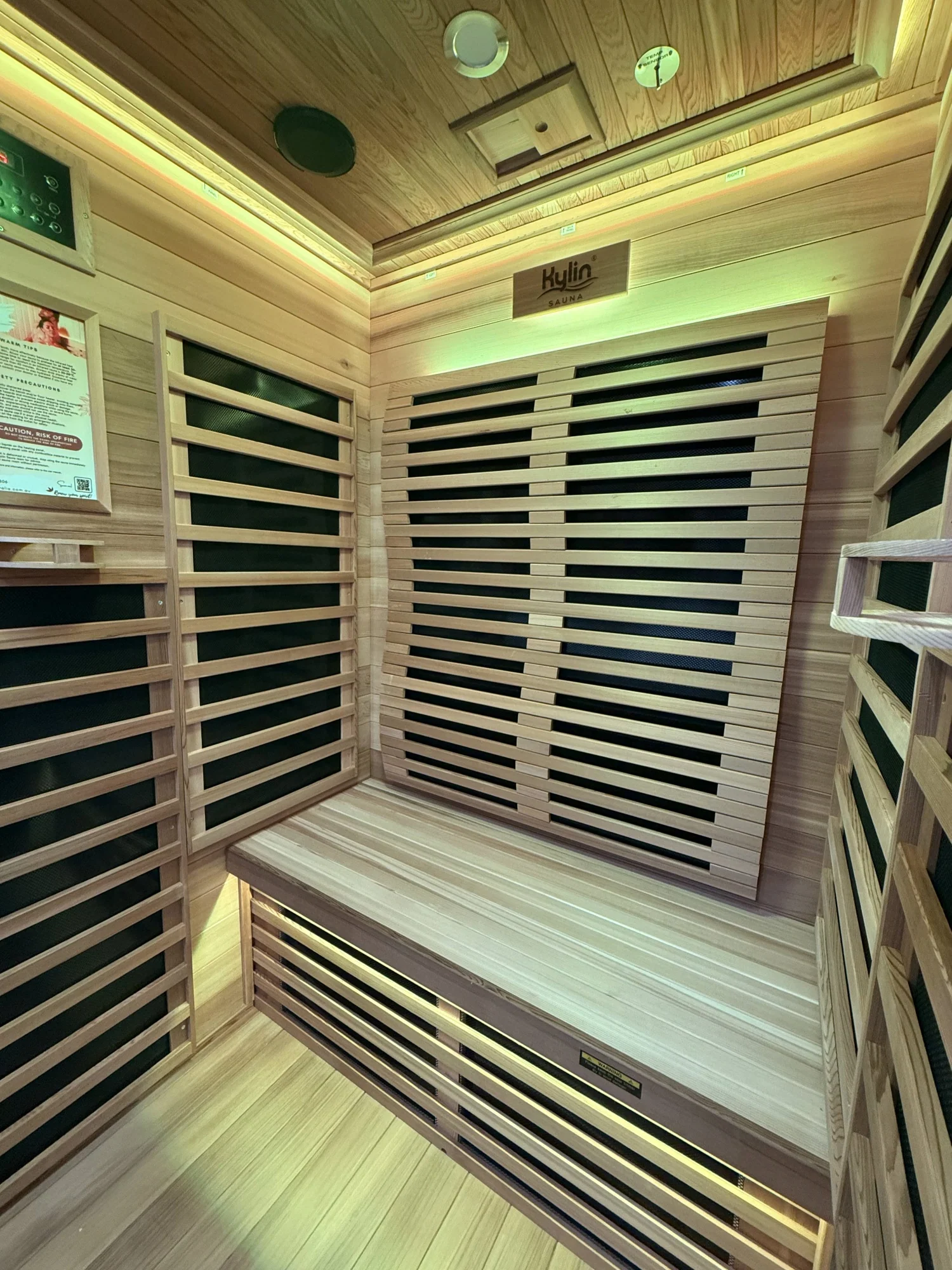 Elite - Kylin Low EMF Premium Cedar Infrared Sauna Room 2 Person - H6202-C - Image 16