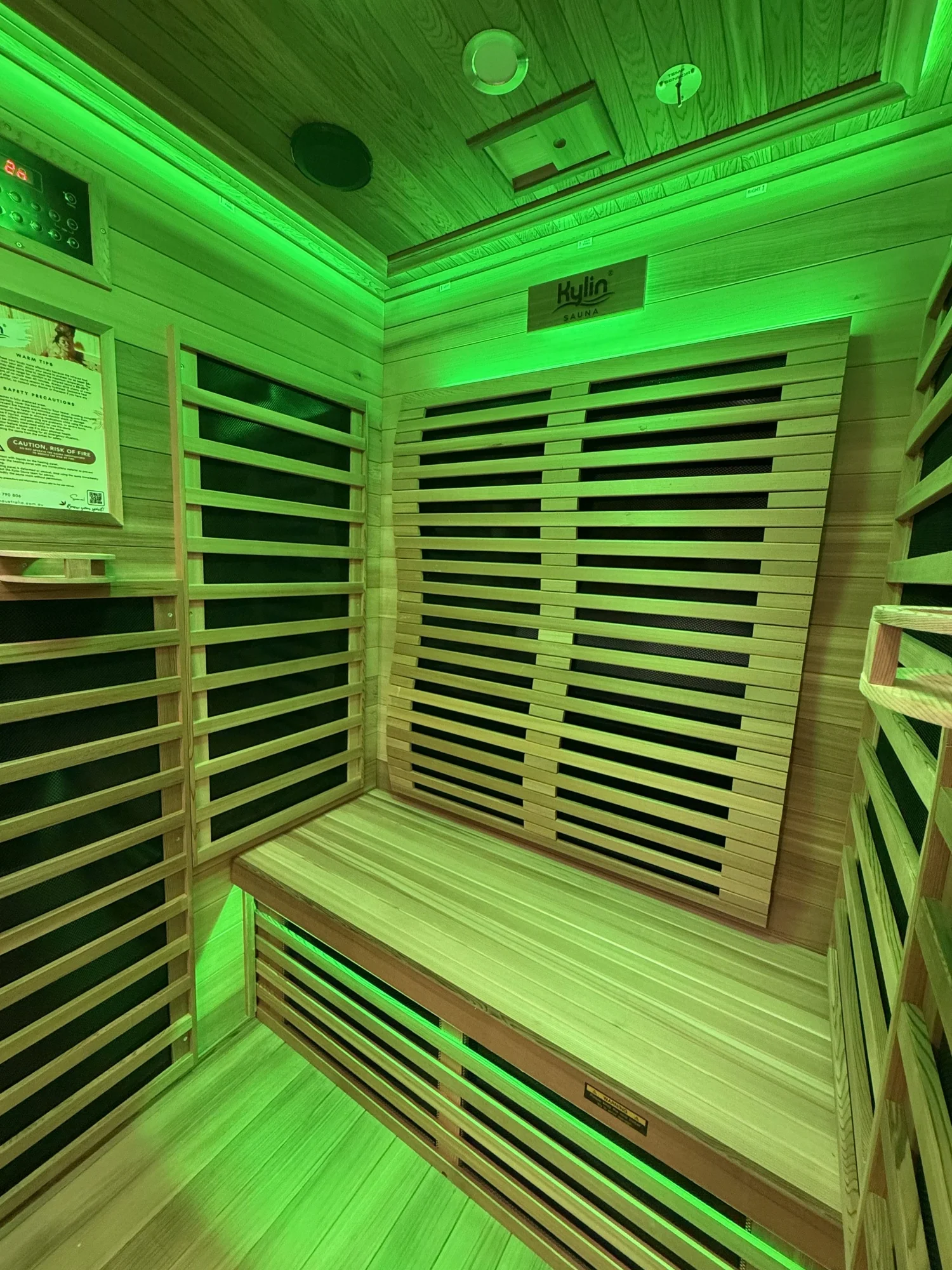Elite - Kylin Low EMF Premium Cedar Infrared Sauna Room 2 Person - H6202-C - Image 17