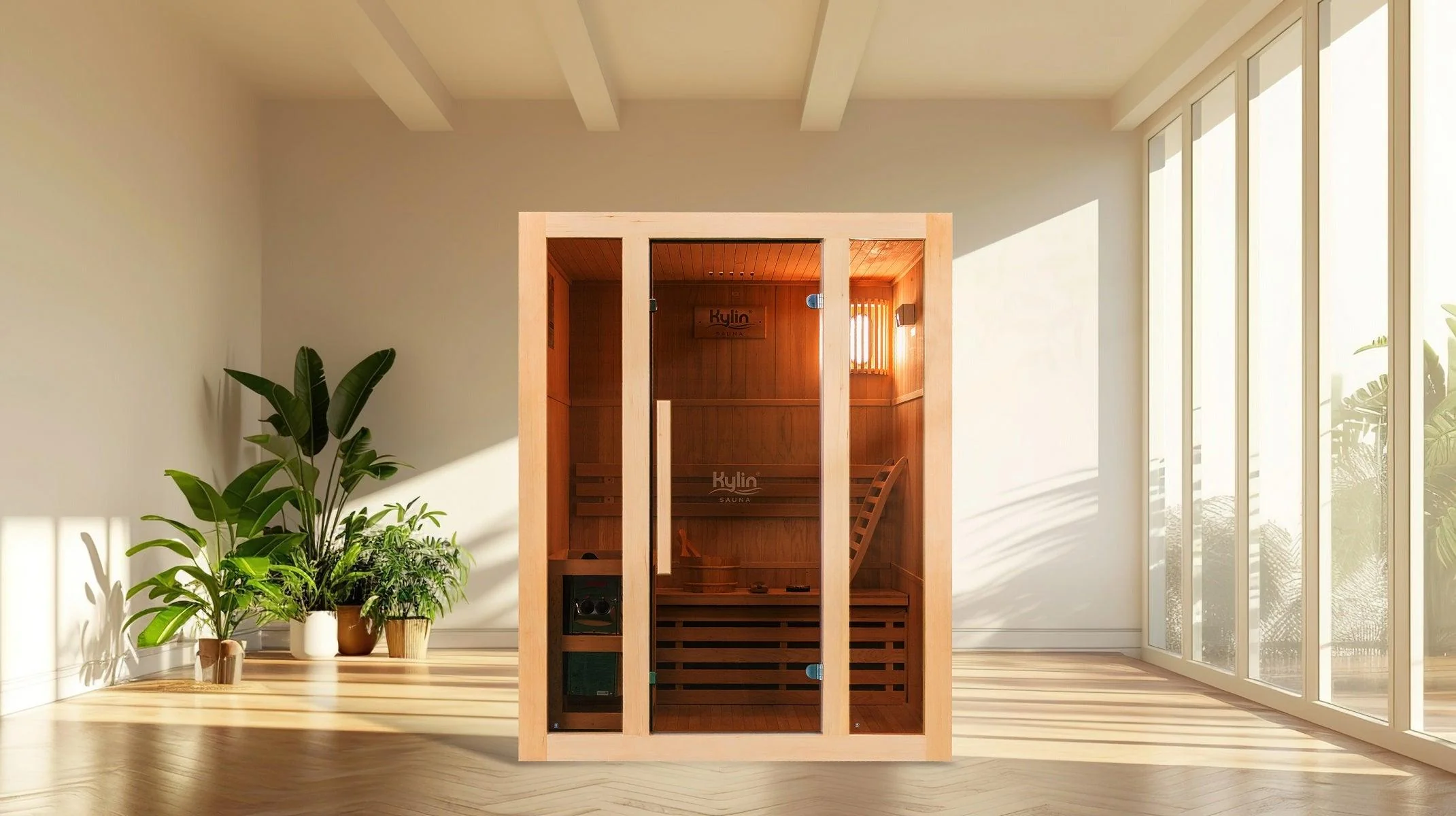 Kylin Traditional Steam Sauna Room 2 Person QD-EA3 - Image 10