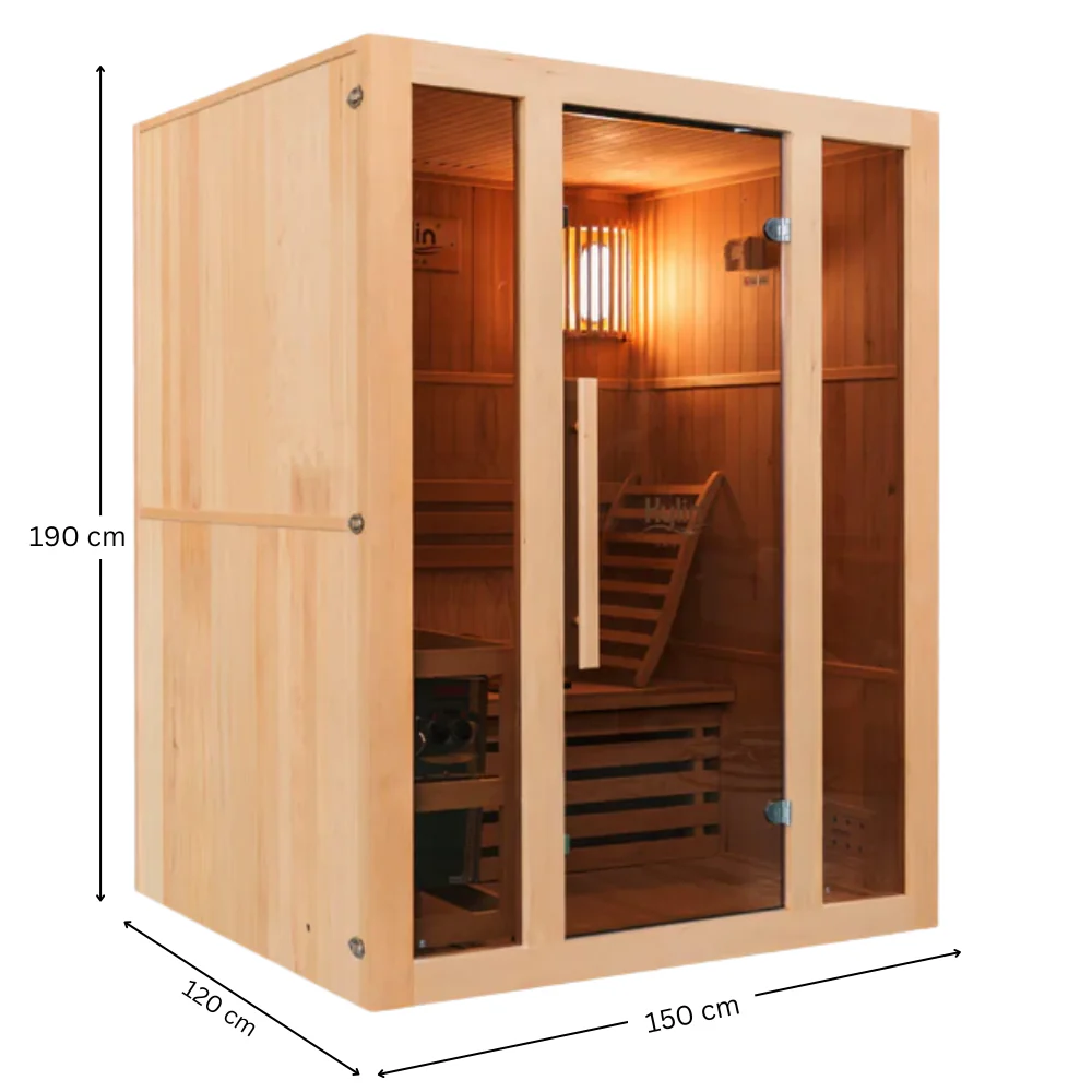 Kylin Traditional Steam Sauna Room 2 Person QD-EA3 - Image 3