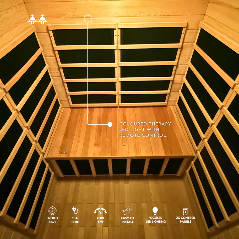 Kylin Low EMF Premium Carbon Far Infrared Sauna 2 people - K8202 - Image 5