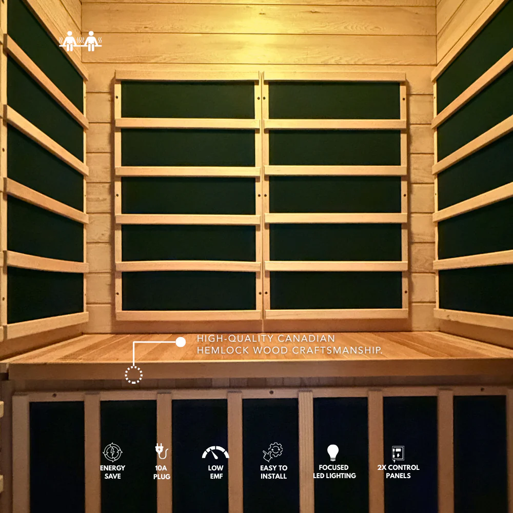 Kylin Low EMF Premium Carbon Far Infrared Sauna 2 people - K8202 - Image 7