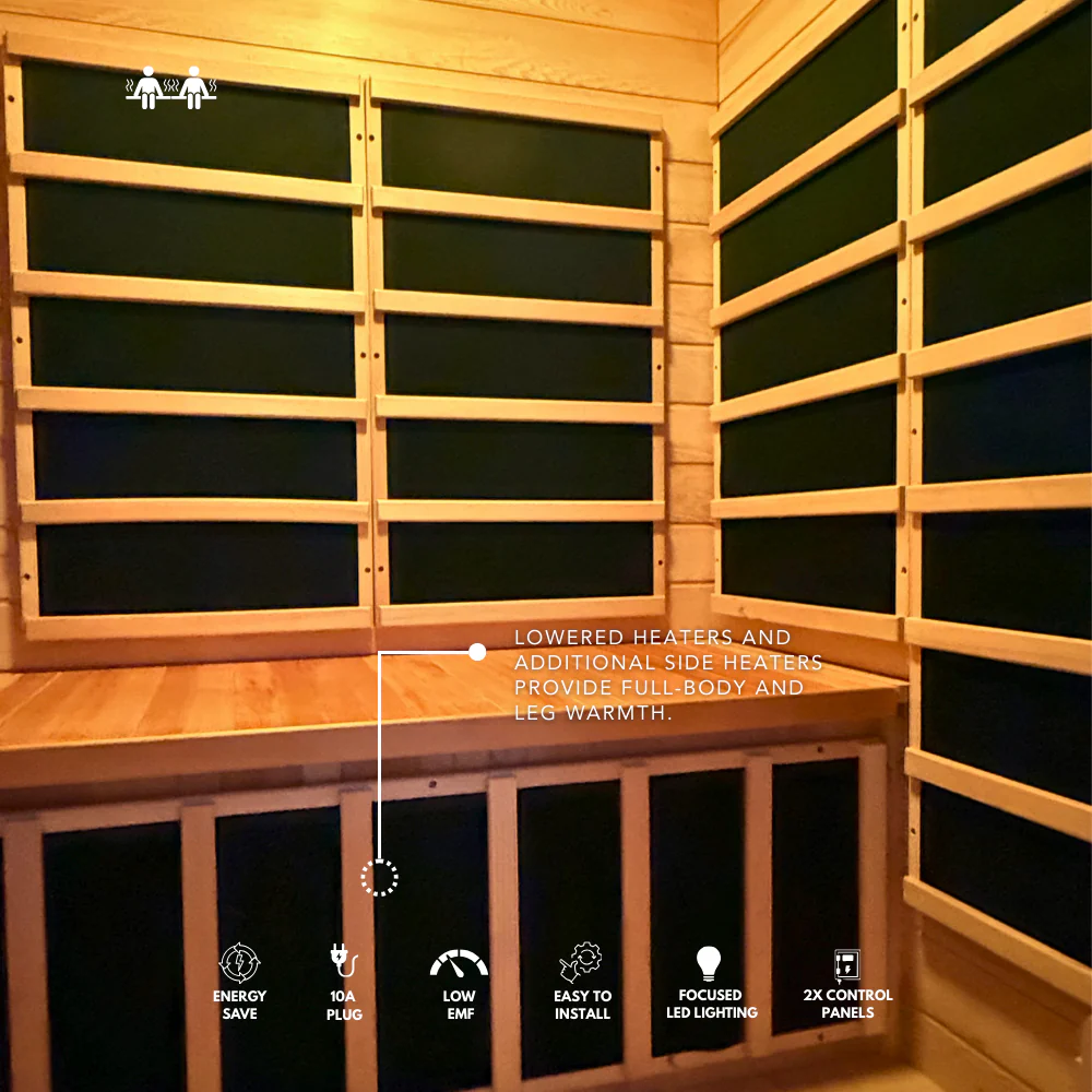 Kylin Low EMF Premium Carbon Far Infrared Sauna 2 people - K8202 - Image 8
