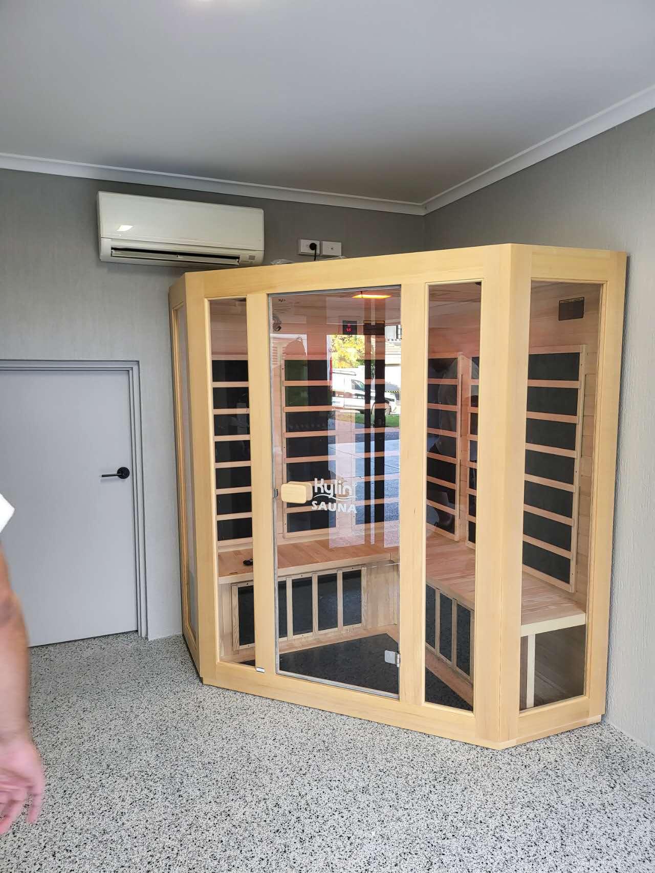 Kylin Low EMF L-shaped Corner Carbon Far Infrared Sauna 4 person - K8401/033LV - Image 10