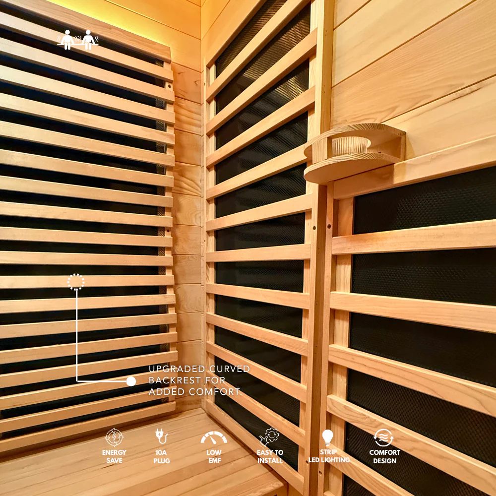 Kylin Low EMF Carbon Infrared Sauna Room 2 Person H6201 (HL-300K) - Image 7