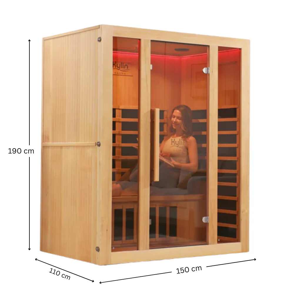Kylin Low EMF Carbon Infrared Sauna Room 3 Person QD-D3 - Image 3