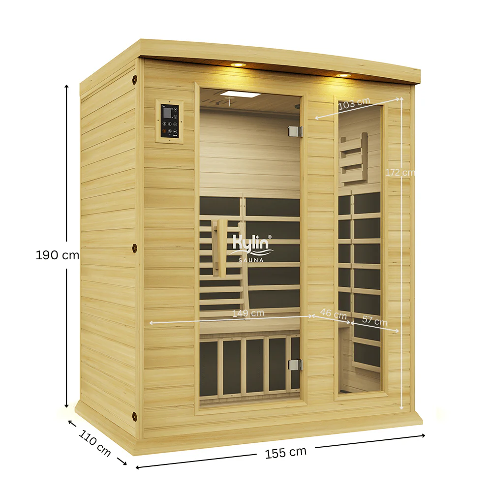 Kylin Low EMF Carbon Far Infrared Sauna 3 person - K8301 - Brisbane Stock Only - Image 3