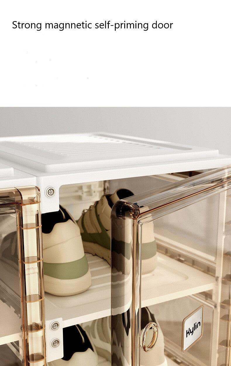 Kylin Cubes Storage Folding Shoe Box With 2 Column & 20 Grids & 10 Clear Door - Image 5