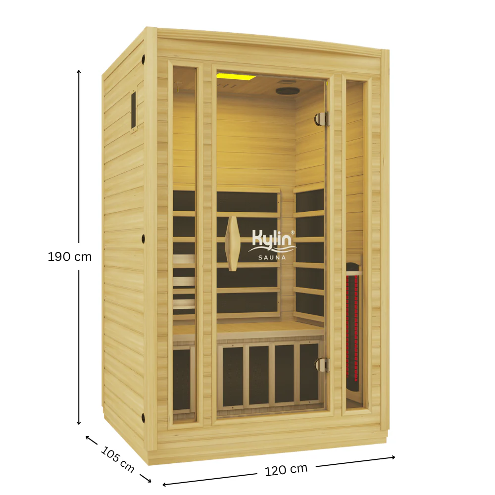 Kylin Full Spectrum Low EMF Carbon Far Infrared Sauna 2 people - K8200 FS - Image 4