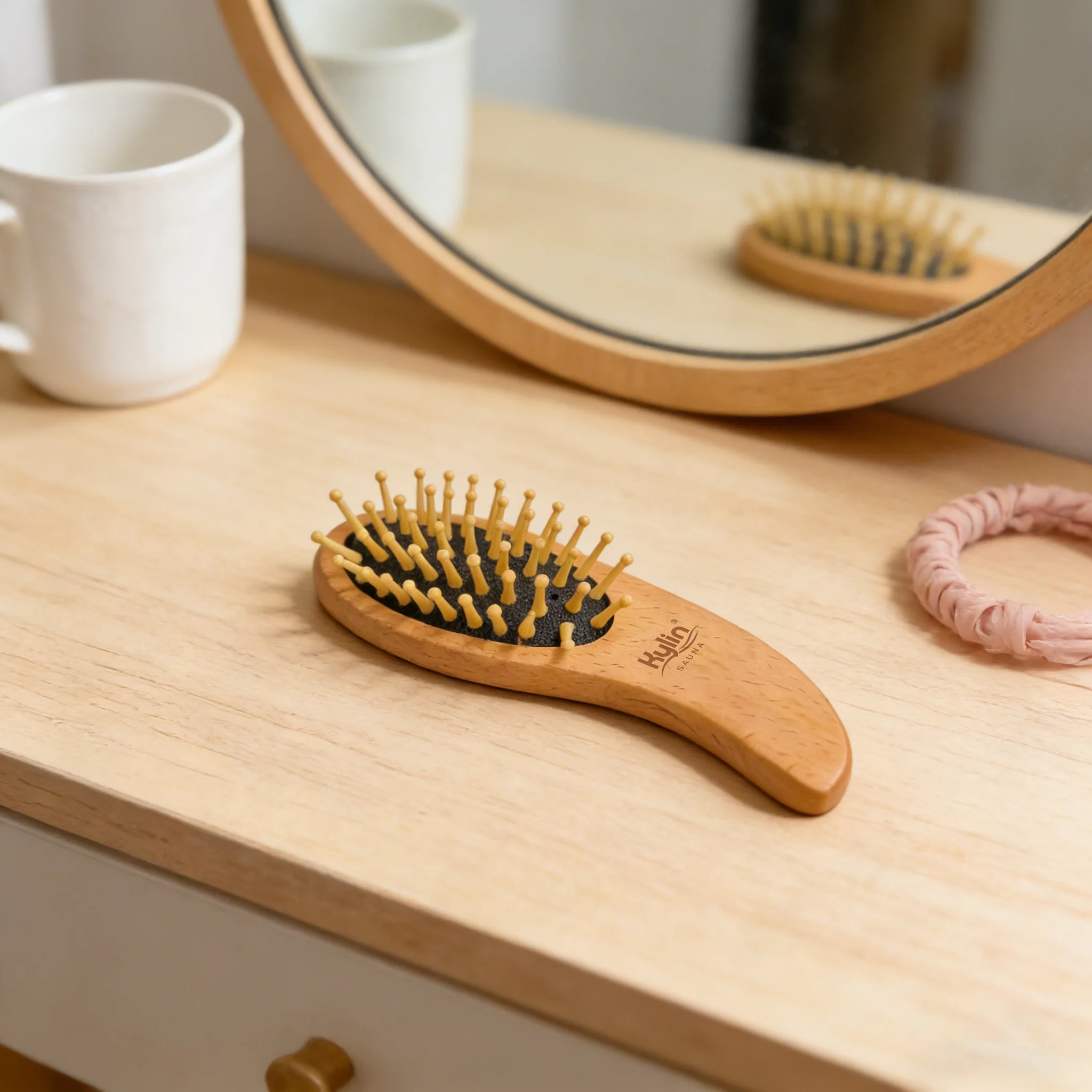 Kylin Wooden Paddle Scalp Massage Hair Brush - Image 3