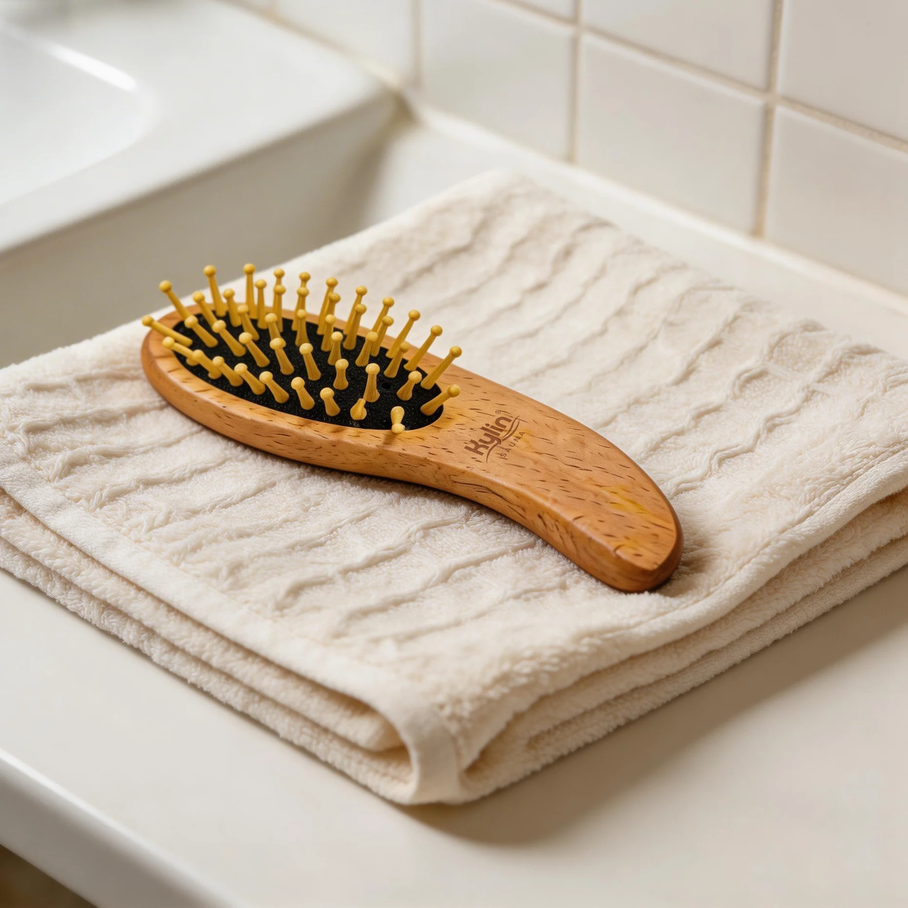 Kylin Wooden Paddle Scalp Massage Hair Brush - Image 4
