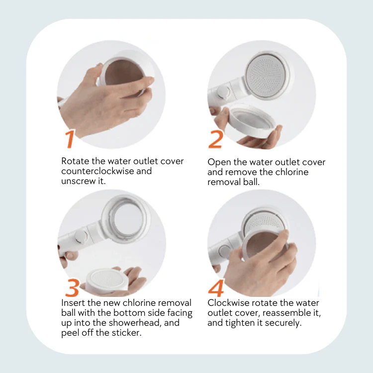 Kylin Home & Bath Series Shower ON-OFF Head Set With Filter & Ceramic Ball SHOF78-C1S1-WH - Image 11