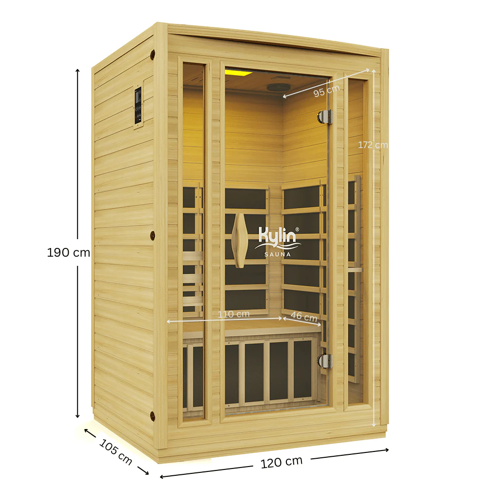Kylin Ultra Low EMF Carbon Far Infrared Sauna 2 people - K8203 Low EMF - Image 3