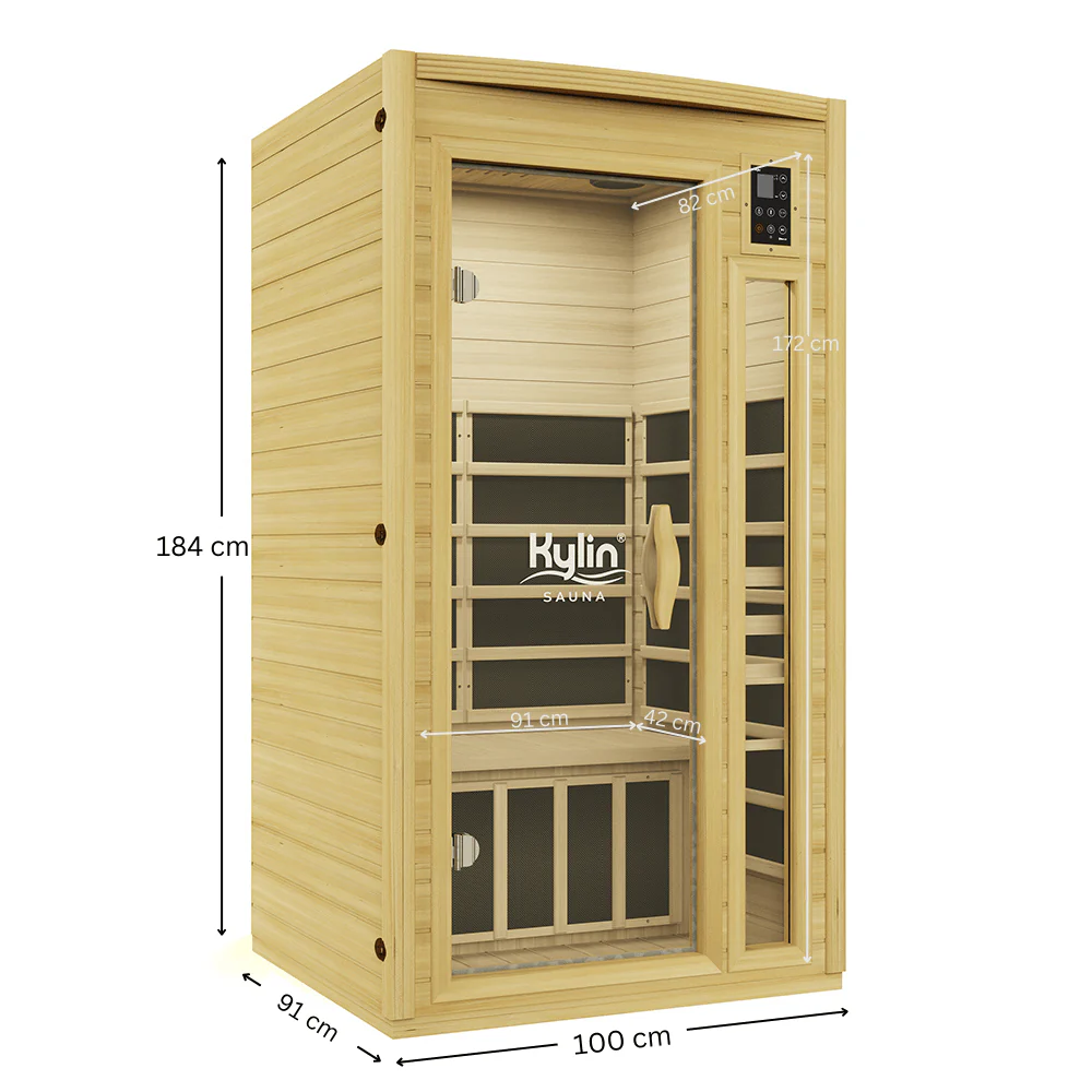 Kylin Ultra Low EMF Carbon Infrared Sauna 1 Person - K8107 Low EMF - Image 3