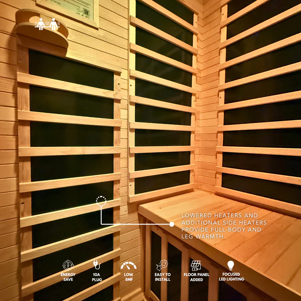 Kylin Low EMF Carbon Infrared Sauna Room 2 Person H6203 (Floor Heater included) - Image 7
