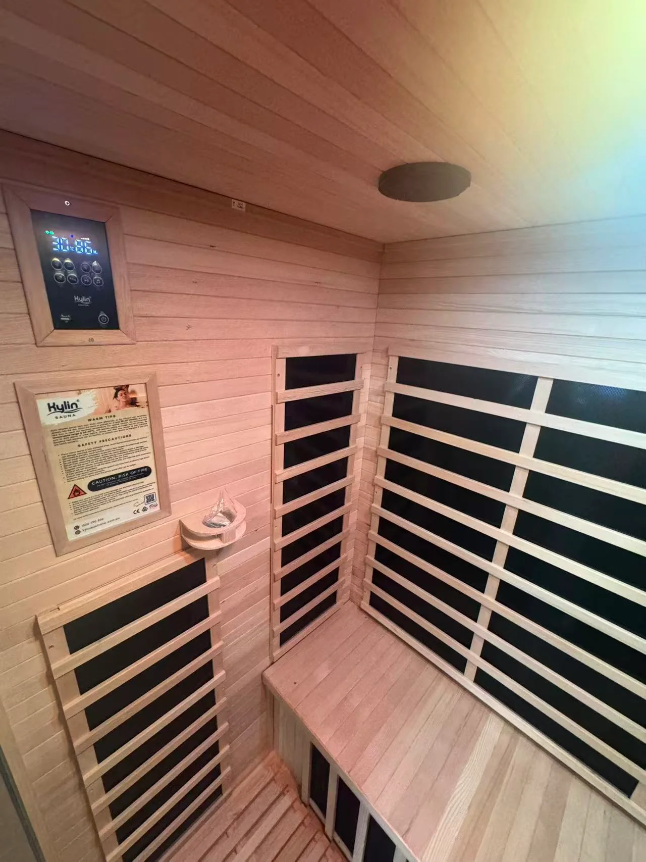 Kylin Low EMF Carbon Infrared Sauna Room 3 Person H6303 (Floor Heater included) - Image 6