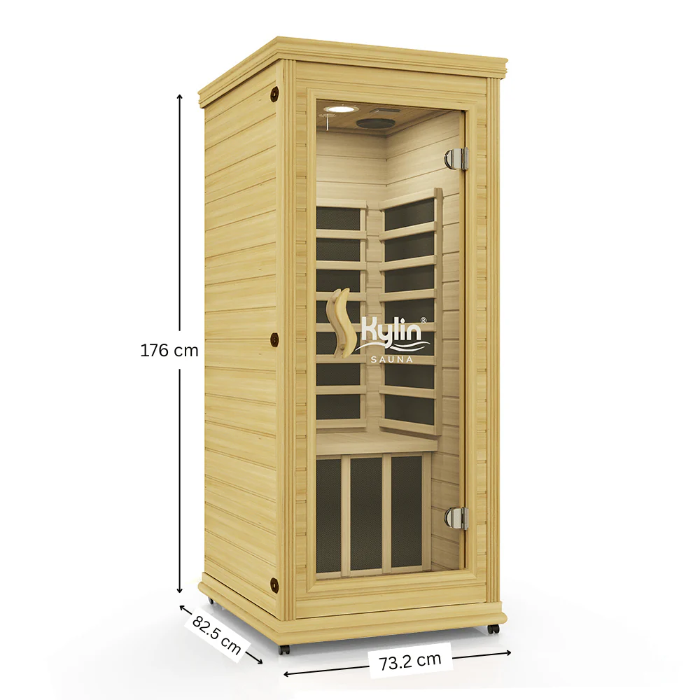 Kylin Portable Low EMF Carbon Fibre Heating Far Infrared Sauna 1 Person K8102 - Image 4