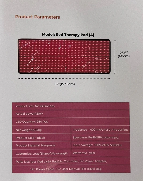 Kylin Red Light Therapy Yoga Mat TLB-1000 - Image 10