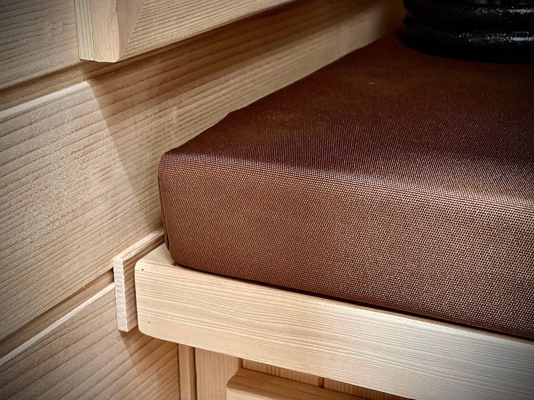 Kylin Sauna Seating Cushion Mat for 1 person sauna (S) 75*38*5 - Dark Brown - Image 5