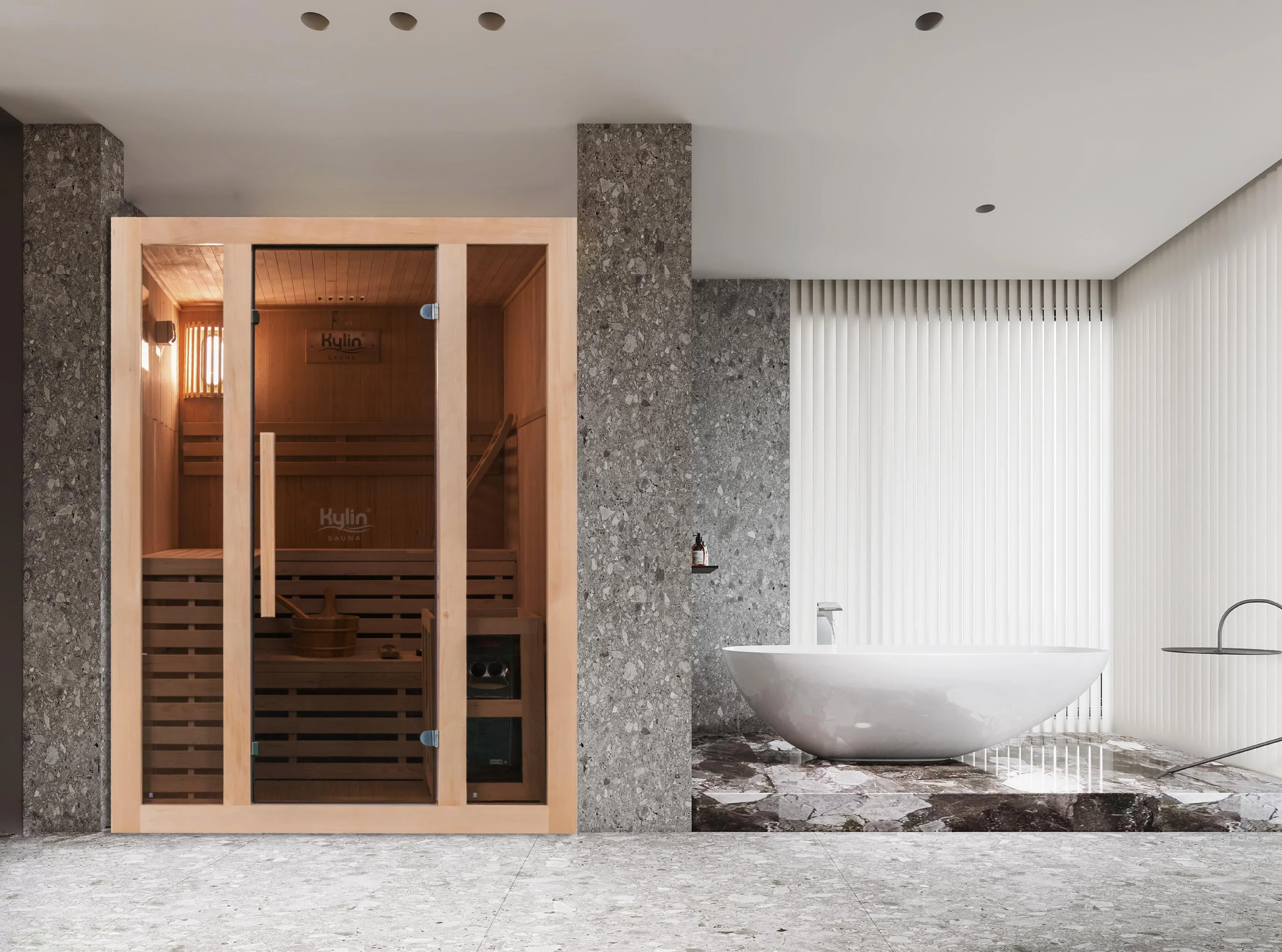 Kylin Traditional Steam Sauna Room 3 Person QD-EA3D - Image 12