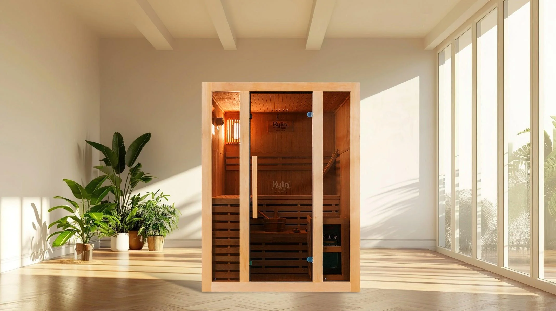 Kylin Traditional Steam Sauna Room 3 Person QD-EA3D - Image 13