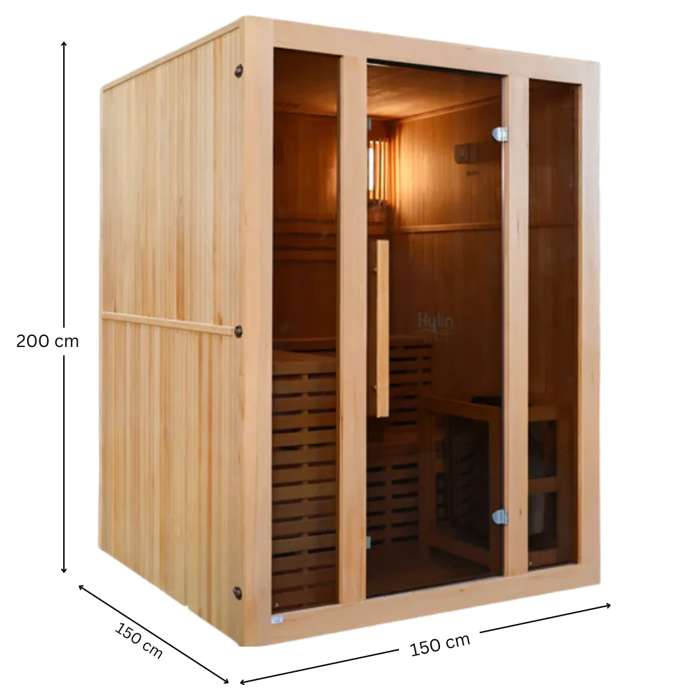 Kylin Traditional Steam Sauna Room 3 Person QD-EA3D - Image 3