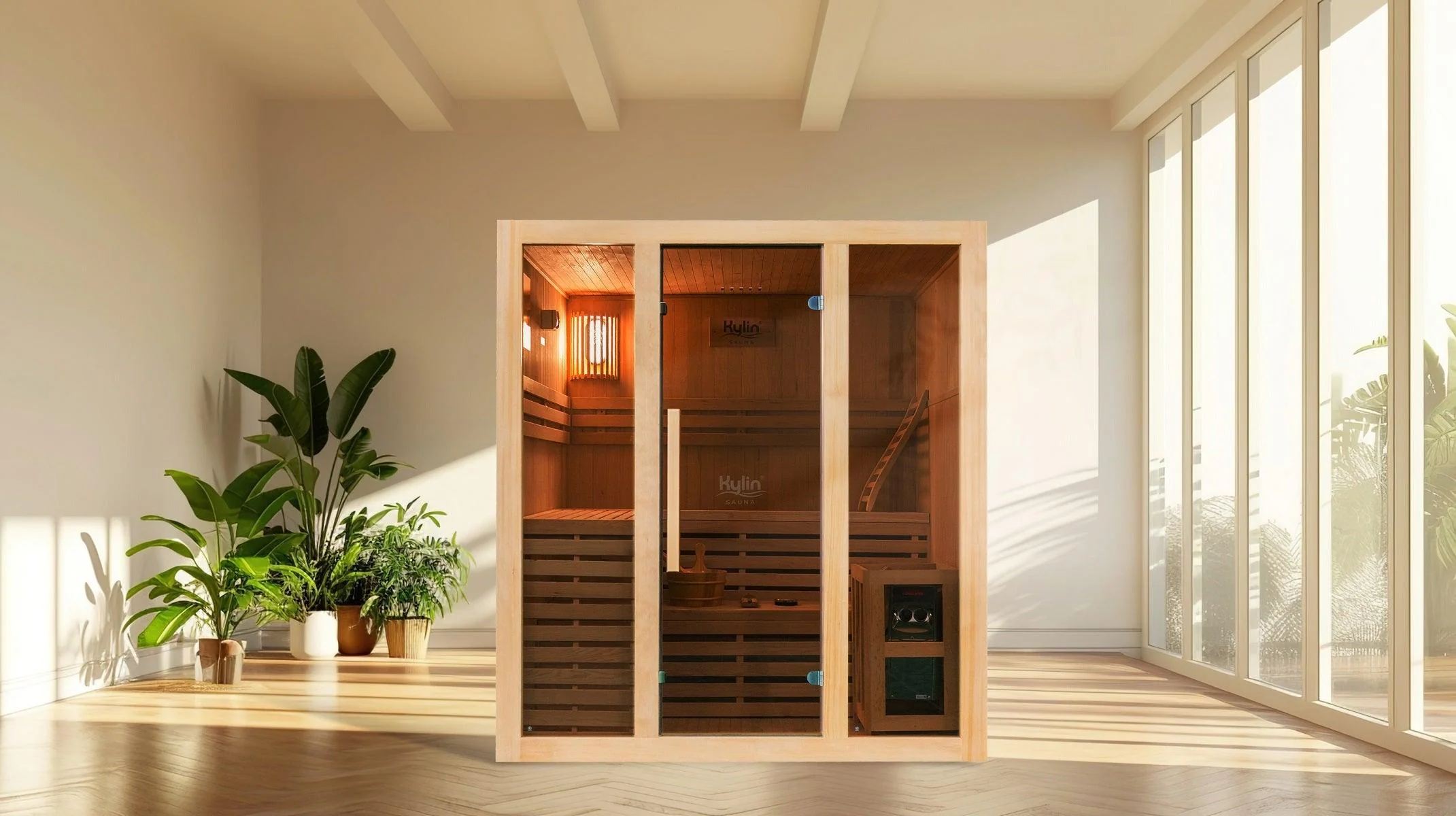 Kylin Traditional Steam Sauna Room 4 Person QD-EA4 - Image 13