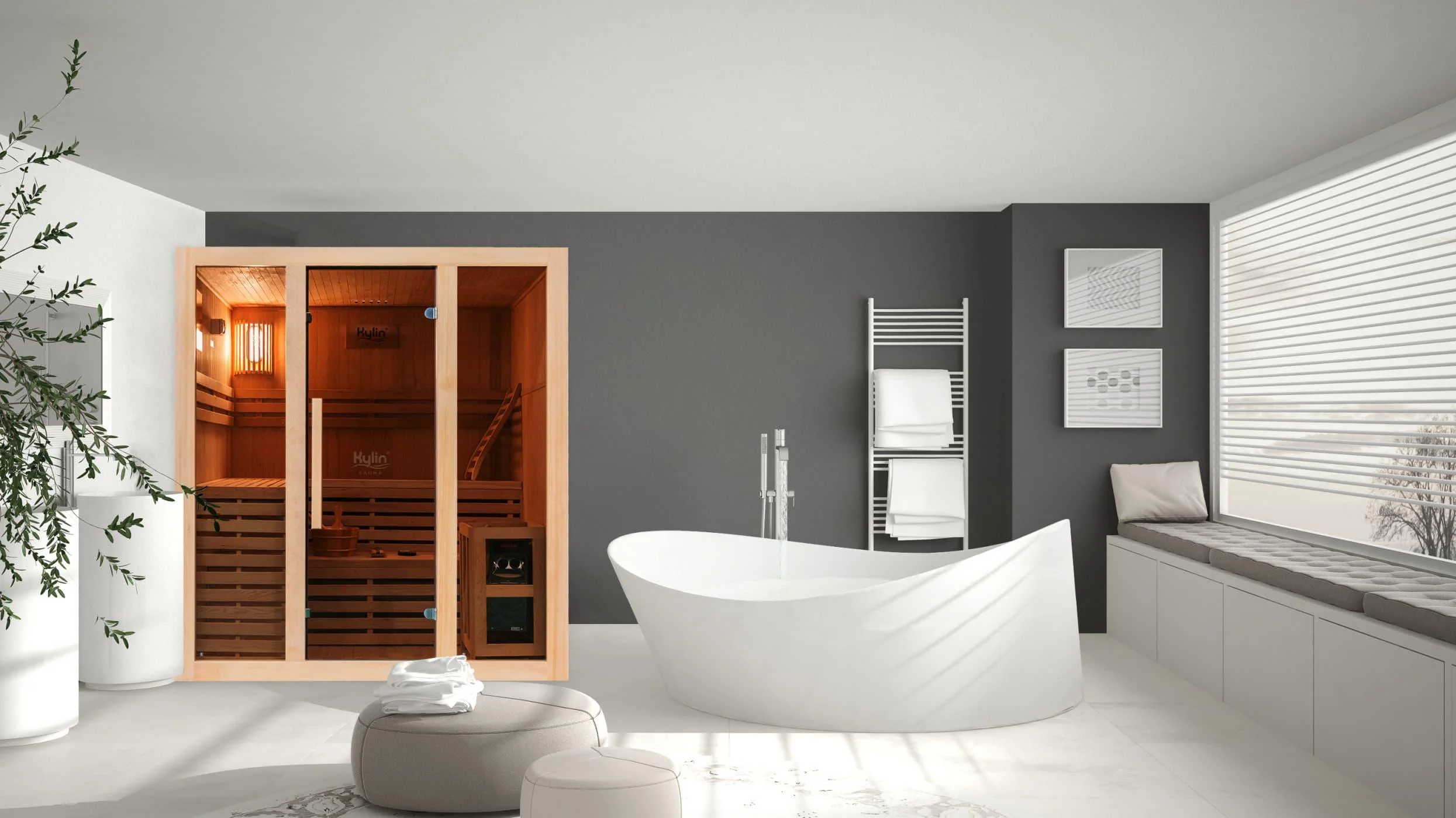 Kylin Traditional Steam Sauna Room 4 Person QD-EA4 - Image 14